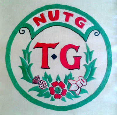 NUTG TG badge  - hand stitched to TG colours